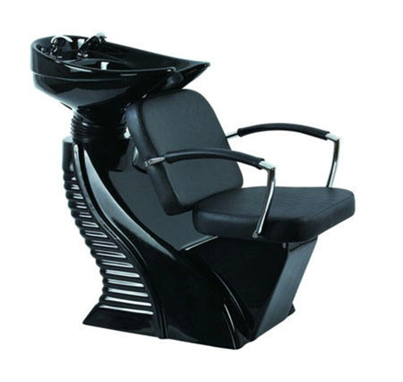Factory Salon Furniture PU Leather Black Hair Washing Shampoo Chair &amp; Bed
