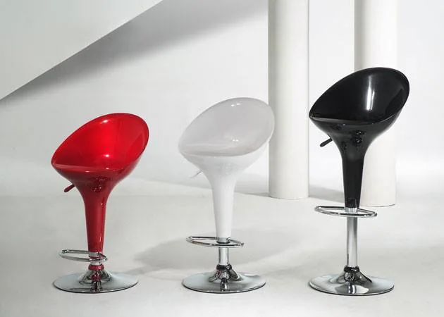 Bar Stool ABS+ Plating Metal Height Adjustable Comfortable and Wear-Resistant Bar Family Practical Stool