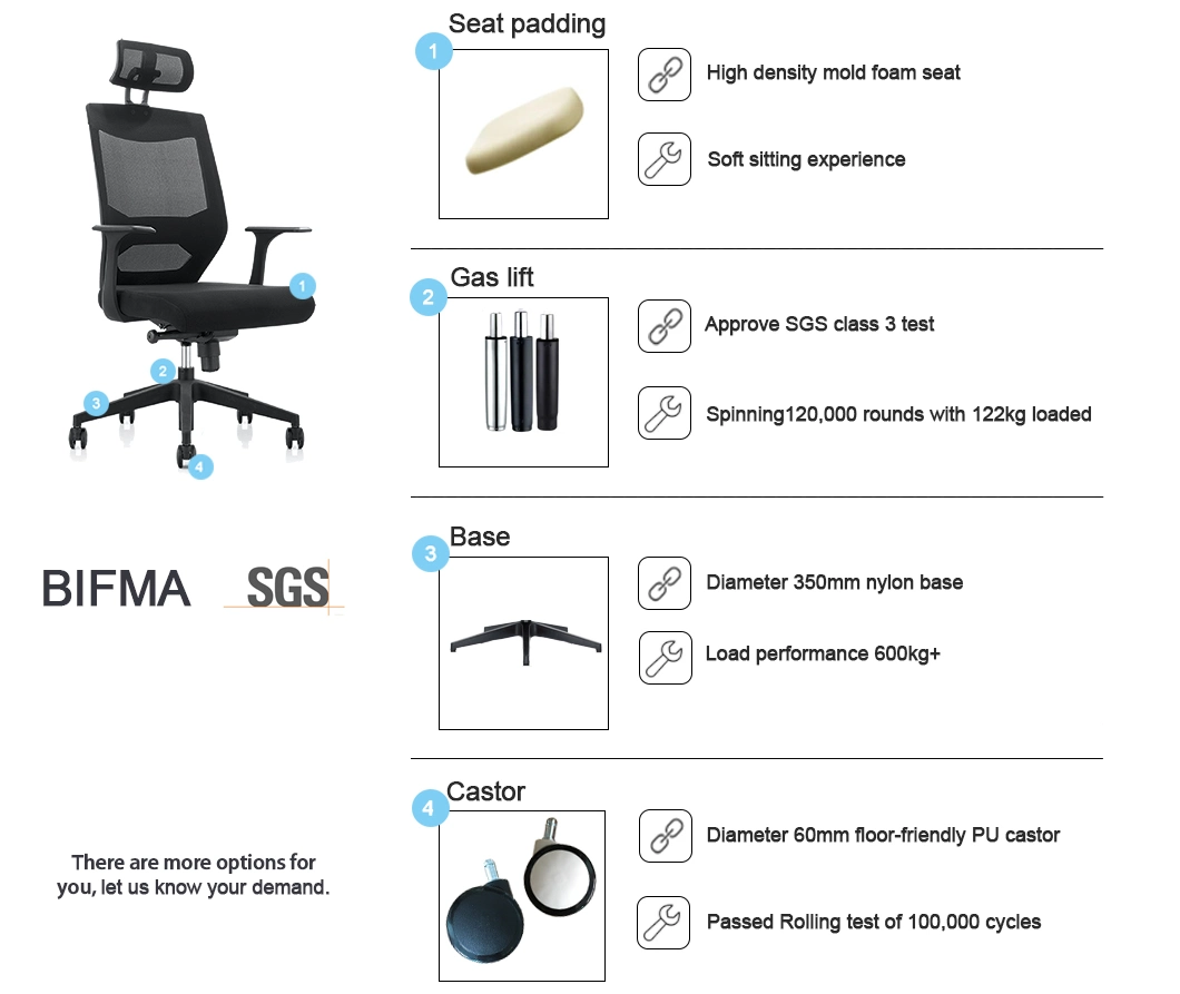 Fabric with Armrest 2PC/Carton Boss Mesh Game Chair Office Furniture High Quality