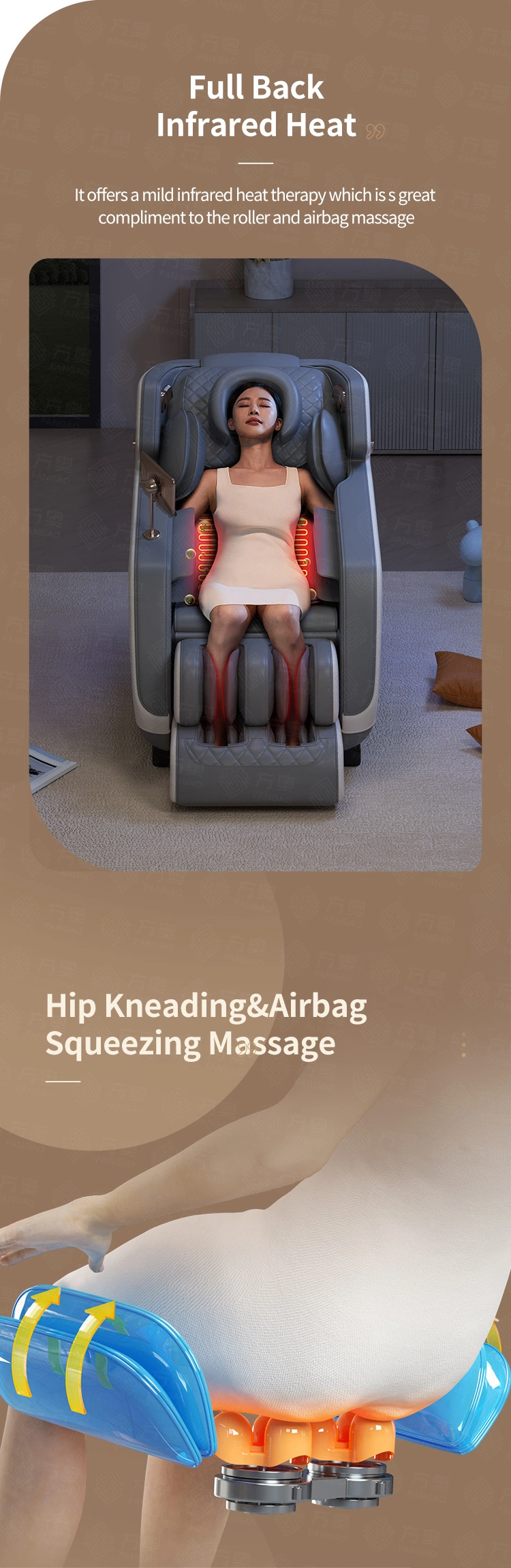 2023 New Design Luxury 4D Smart Voice Control Zero Gravity Massage Chair for Whole Body