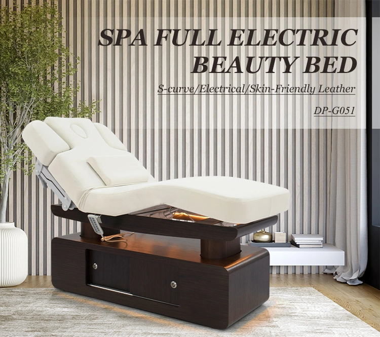 Curved Lash Extension Bed Electric Massage Table De Massage SPA Beauty Bed 4 Motors